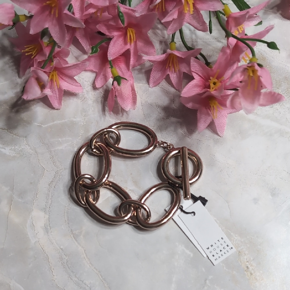 WHBM Rose Gold Link Bracelet NWT $48